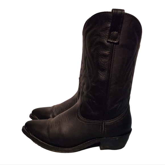 Masterson Boot Co. Black Leather Cowboy Western Boots Men's Size 8.5EW - Picture 2 of 10